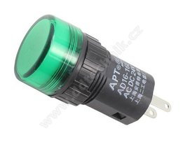LK 458C  LED Kontrolka 12V 19mm, zelen
