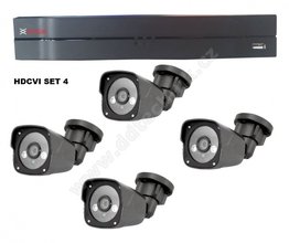 HDCVI SET 4 Sada pro nron, 4x 2.0 Mpix venkovnch kamer a rekordru