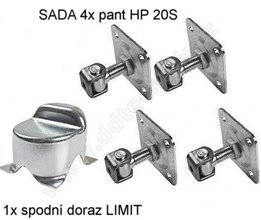 SADA 4xHP 20S+LIMIT, 4x panty a spodn doraz pro kdlov brny