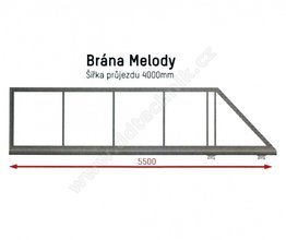 MELODY 4 Sada posuvn brny pro prjezd 4m