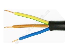 CYKY-J 3x2,5 Kabel ern barvy se 3 vodii prmru 2,5 mm2