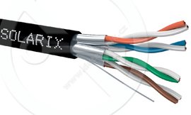 CAT6A STP PE Instalan kabel Solarix 500m/cvka