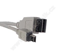 KN 502  Kabel USB 2.0 konektor USB A / MINI USB B 1,8m