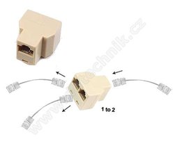 RD 615 Rozboen 8P8C RJ45 1x female/2x female