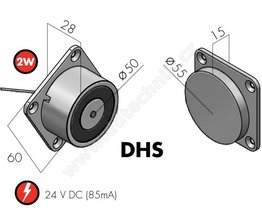 DHS 24V Pdrn zmek elektromagnetick