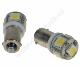 BA9 2 LED rovky 2ks. 12V s patic BA 9s bl,