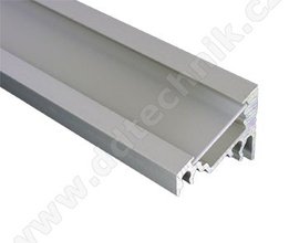 U60 2M AL profil pro LED psky rohov + plexi krytFKU60-2M-EL