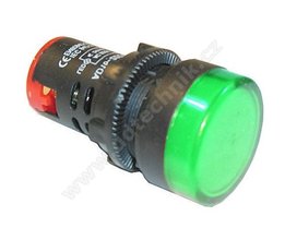 LK 459B  LED Kontrolka 230V, 29mm, zelen