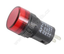 LK 458A  LED Kontrolka 12V, 19mm, erven